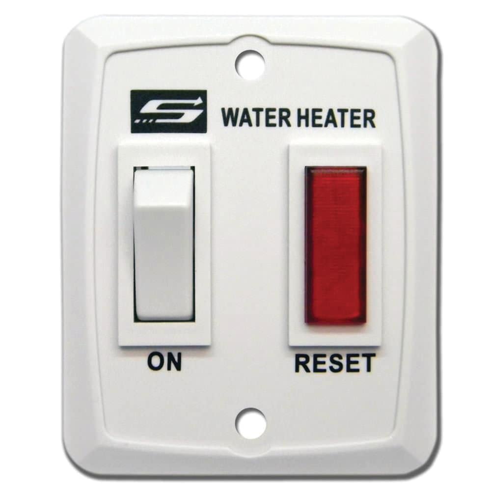 Single Suburban Water Heater ON/OFF Wall Switch - RV Interior Wall Mount On/Off Switch for Control & Operation of Suburban Models D, DE & DEM Tank or Tankless Water Heaters, White (234589)