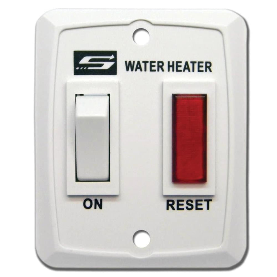 Single Suburban Water Heater ON/OFF Wall Switch - RV Interior Wall Mount On/Off Switch for Control & Operation of Suburban Models D, DE & DEM Tank or Tankless Water Heaters, White (234589)