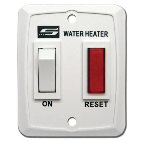 Single Suburban Water Heater ON/OFF Wall Switch - RV Interior Wall Mount On/Off Switch for Control & Operation of Suburban Models D, DE & DEM Tank or Tankless Water Heaters, White (234589)