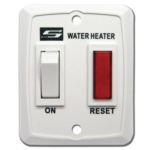 Single Suburban Water Heater ON/OFF Wall Switch - RV Interior Wall Mount On/Off Switch for Control & Operation of Suburban Models D, DE & DEM Tank or Tankless Water Heaters, White (234589)