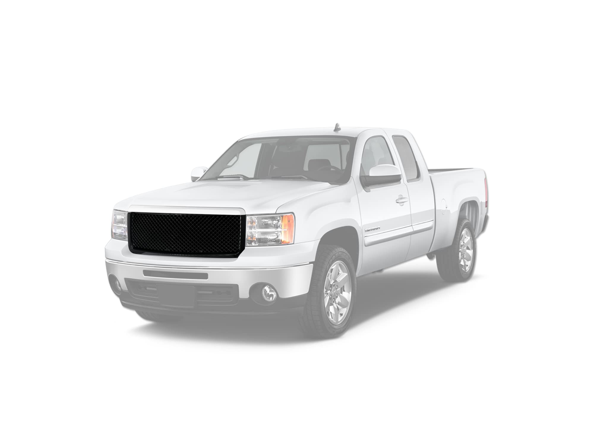 Mesh Front Hood Grille Armordillo USA 7169197 - Gloss Black Fits 2007-2013 Chevy Silverado 1500