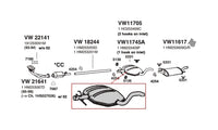 Center ANSA (VW11705) Resonator