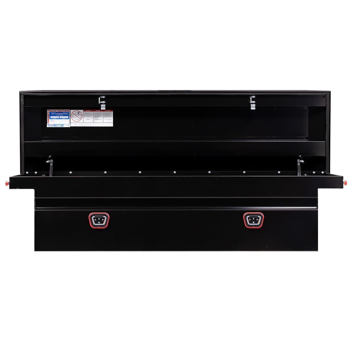 Weather Guard Saddle Truck Box Model 120-5-04, Steel, for Full Size Trucks, Low Profile, Gloss Black, 11.0 cu ft Capacity