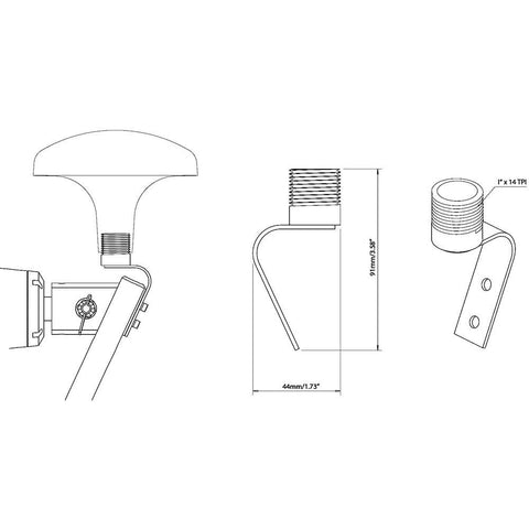 LMB-EXTLONG Scanstrut Extension Kit for LMB Mounting Pole - 1.3m