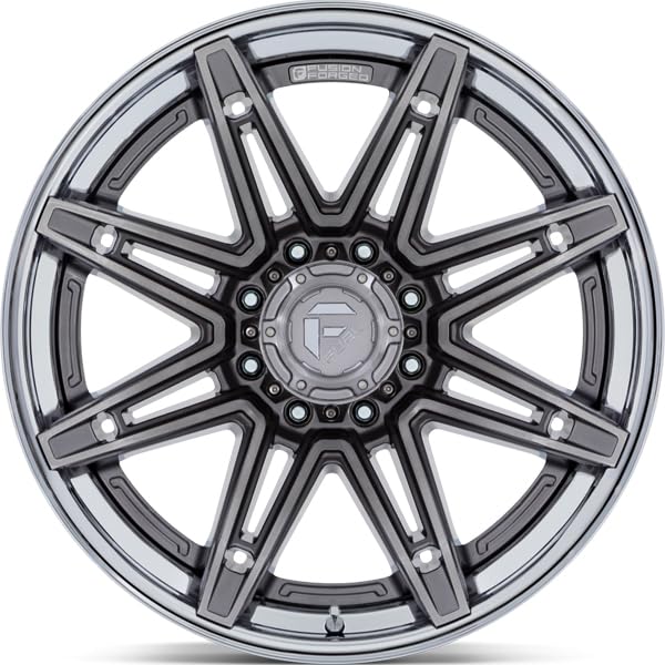 FC401 BRAWL FUEL OFF-ROAD 22X12 8X180 4.77-44mm PLATINUM WITH CHROME LIP - FC401AP22128844N