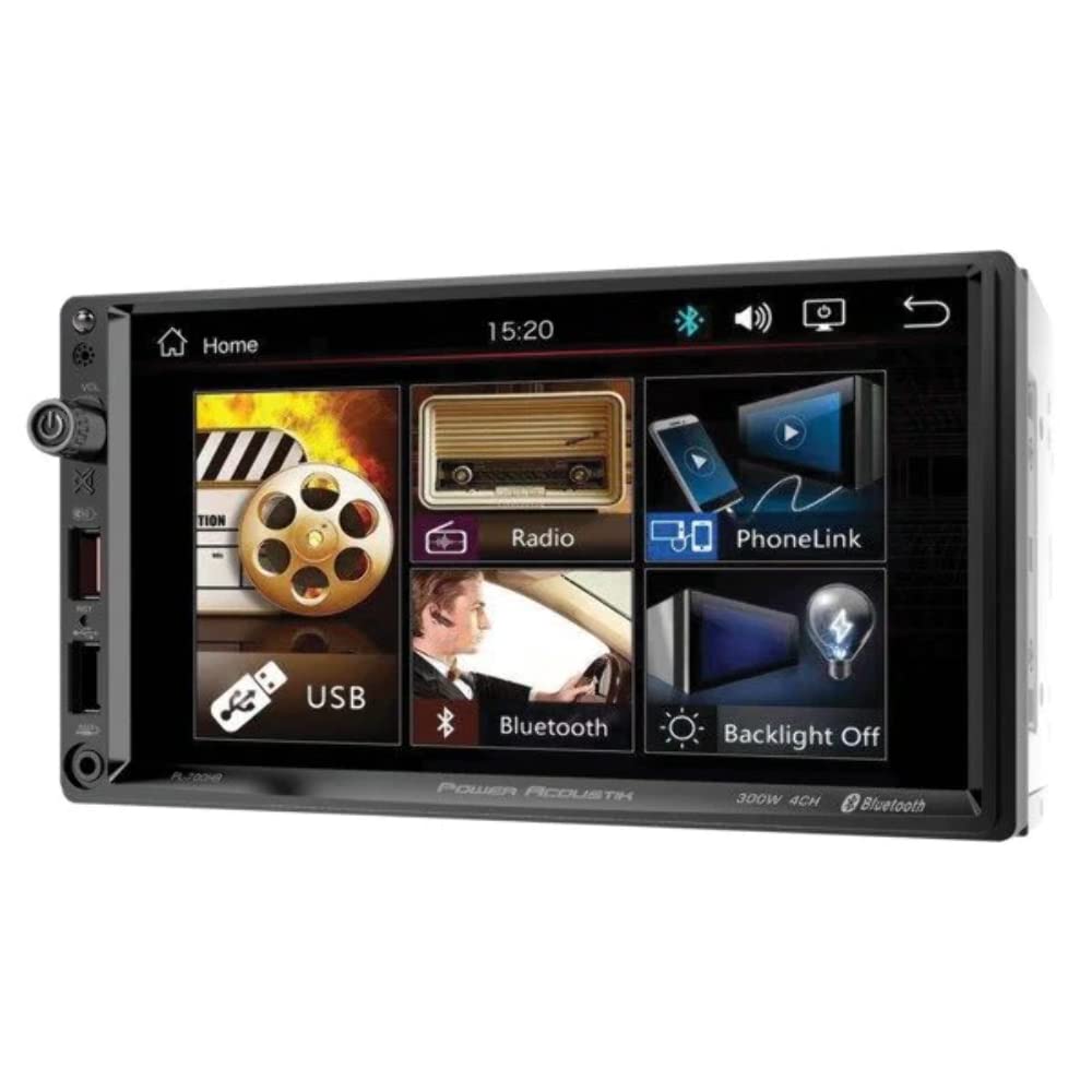 Power Acoustik PL‐700HB 7-Inch Double-DIN in-Dash All-Digital Media Receiver with Bluetooth and Android PhoneLink