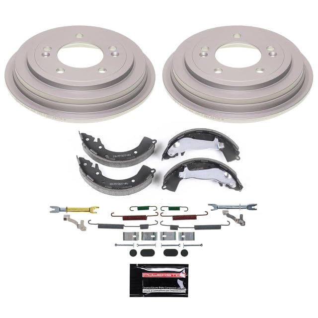 POWERSTOP Stock Replacement Brake Rotors and Drums Front and Rear with Brake Pads and Shoe Brake Kit For Hyundai Elantra 2017-2020 [Vehicle Specific]