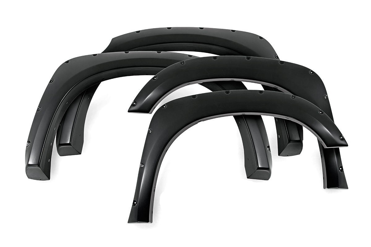 FENDER FLARES RIVETED Style Black Horse Compatible with 2005-2011 Toyota Tacoma