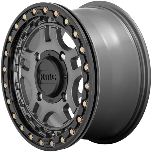 KMC KS240 Powersports 14X7 4X156 G-MTL BLK-RING 38MM - KS24047044438