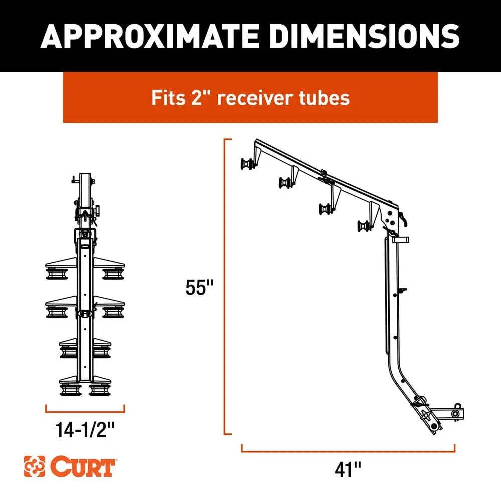 ActiveLink CURT Ultra Hitch-Mounted Bike Rack, 2 or 4 Bikes, 2" Shank