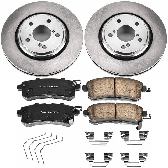 Power Stop KOE6959 Replacement Brake Kit Front Autospecialty Brake Rotors and Ceramic Brake Pads For 2015 2016 2017 Honda Odyssey | 2019 2020 2021 2022 Honda Passport