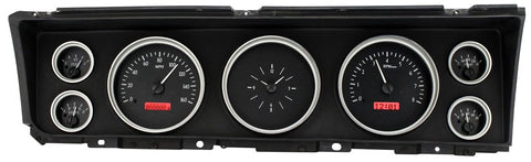 Dakota Digital VHX-67C-IMP-K-R 67 Chevy Impala Analog Dash Gauges Black Alloy Red
