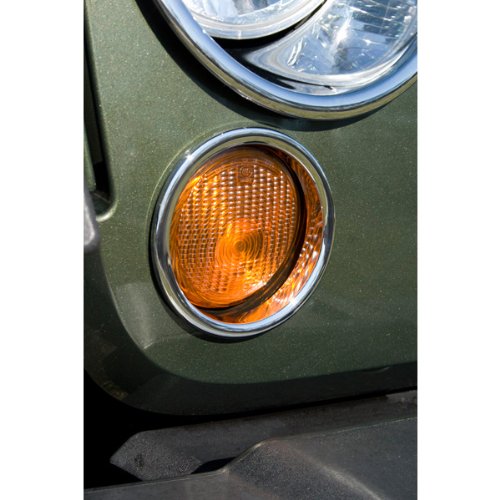 Turn Signal Bezel Trim, Chrome | Rugged Ridge | 13311.22 | Fits 2007-2018 Jeep Wrangler JK