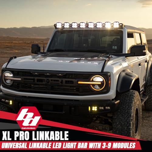 7XL Pro LED Baja Designs Linkable Light Bar Kit with Links, Rock Guards - Universal Fit, 45.34" Width (7 XL Pro LED)