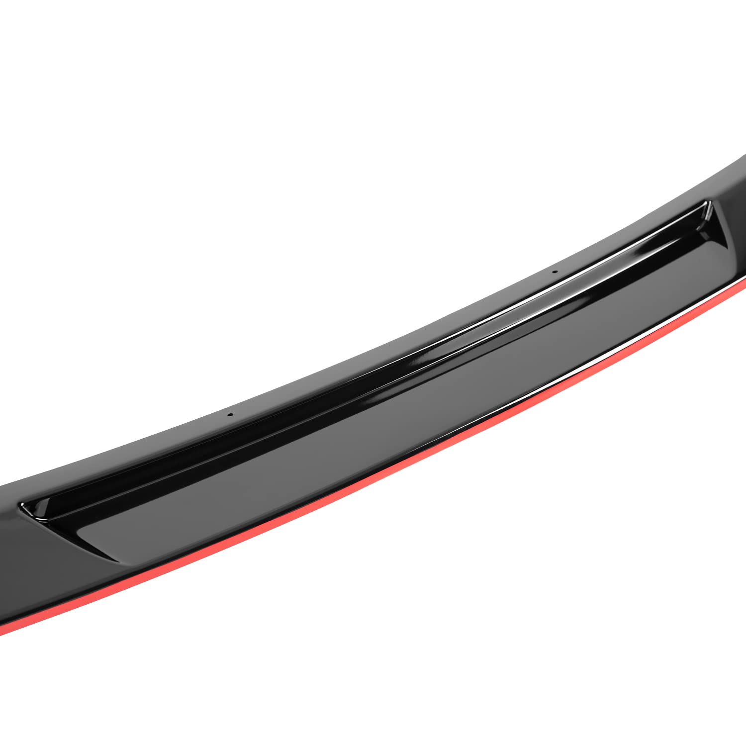 Glossy Black Spec-D Tuning Red Trim Front Bumper Lip Spoiler Kit 3PC Set Compatible with Nissan 370Z 2009-2012