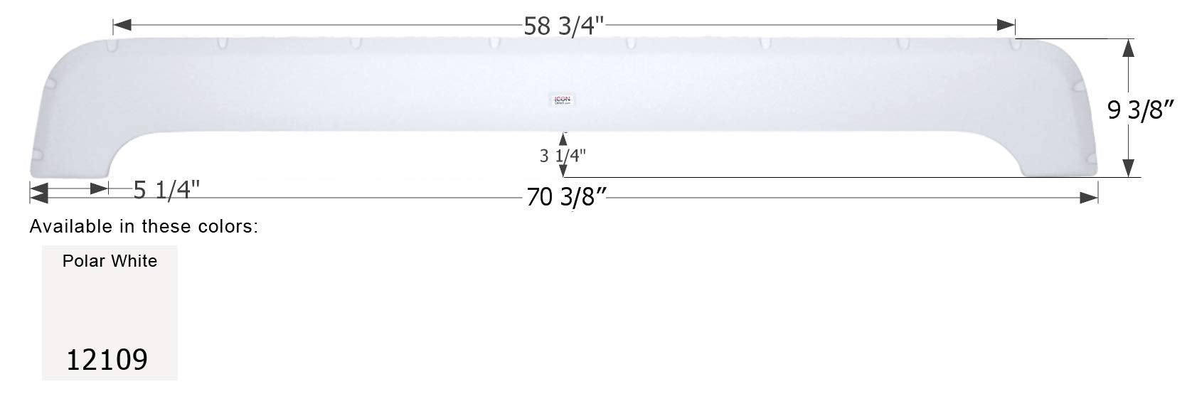 Fender Skirt ICON, Tandem, Dutchmen, FS2109, Polar White