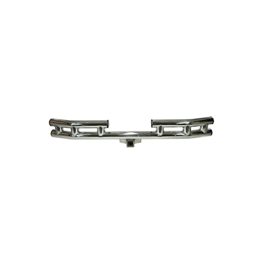 Rear Rugged Ridge Dual Tube Bumper | Mid-Width, Stainless Steel | 11522.01 | Fits 1955-1986 Jeep CJ; 1987-2006 Jeep Wrangler YJ/TJ