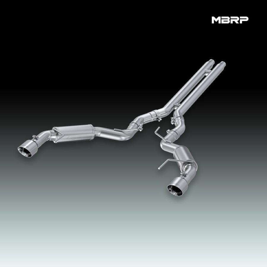 3" MBRP Cat Back, Dual Split Rear, Race Version Exhaust System with 4.5" Tips (T409)