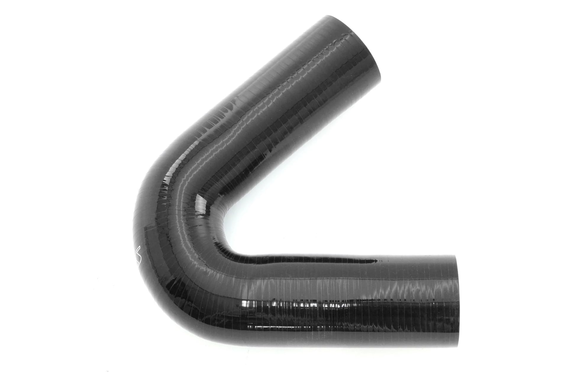 HPS High Temp HTSEC135-200-BLK 4-ply Reinforced Silicone 135 Degree Elbow Coupler Hose, 2" ID, 5mm Wall Thickness, 5" Leg Length on each side, Black