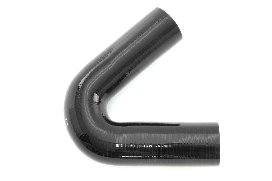 HPS High Temp HTSEC135-275-BLK 4-ply Reinforced Silicone 135 Degree Elbow Coupler Hose, 2-3/4" ID, 5mm Wall Thickness, 5" Leg Length on each side, Black