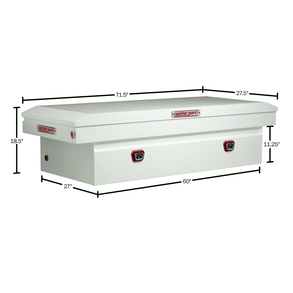 Weather Guard Saddle Box Model 116-3-04, Steel, Full Extra Wide, White, 14.4 cu ft