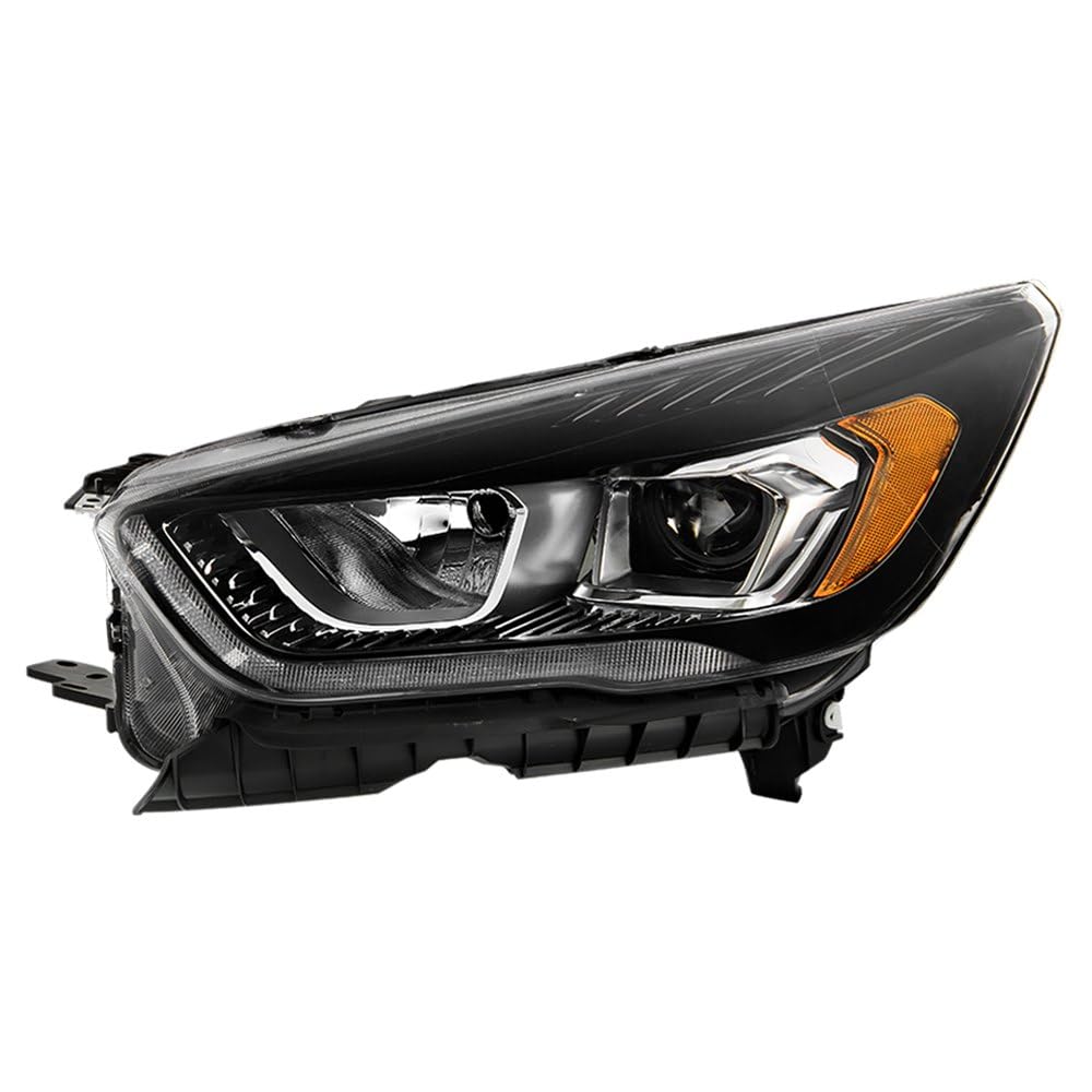 Ford Escape Spyder (POE) 17-19 w/LED DRL Black Bezel Headlight - OE Black Left