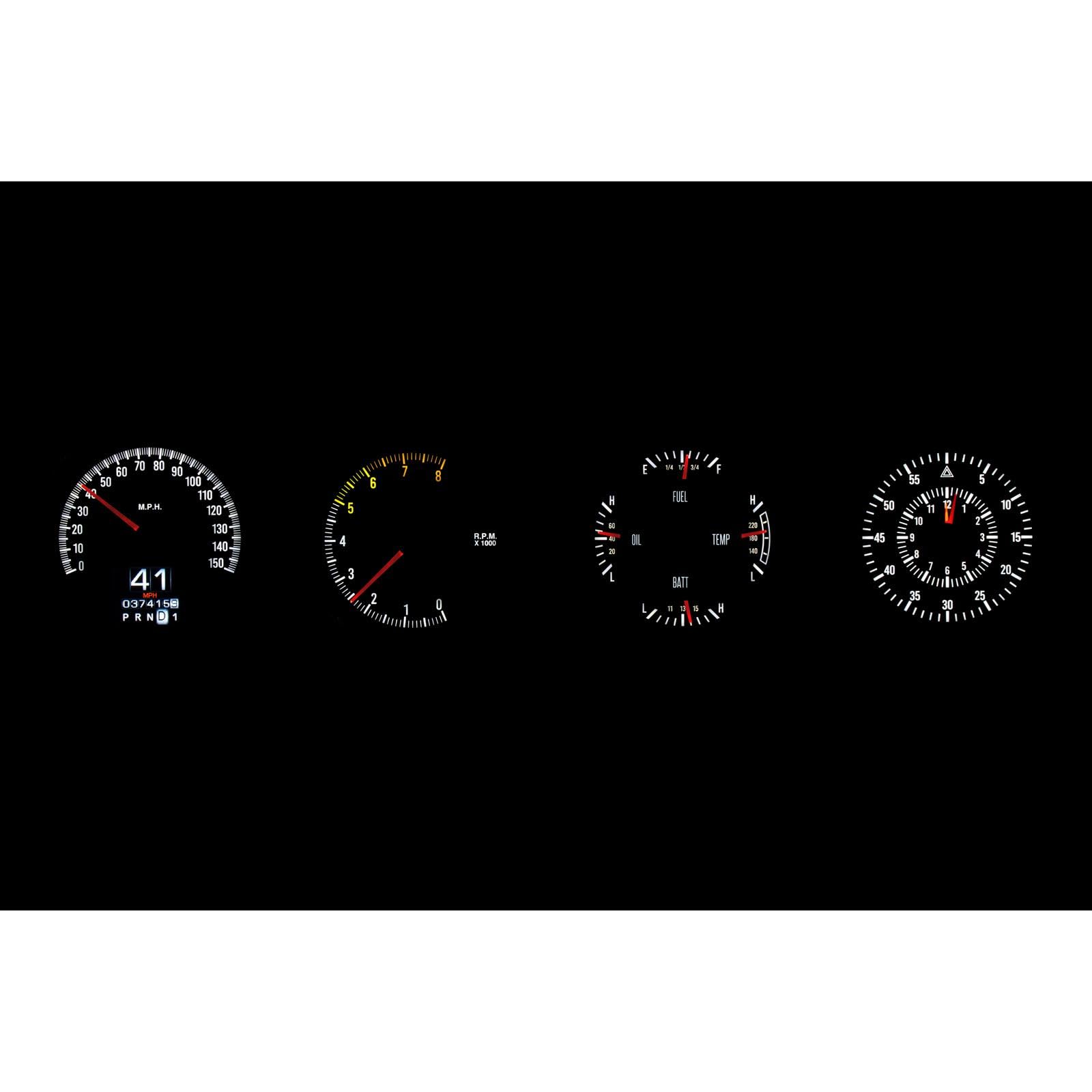 Dakota Digital Retrotech Gauge Instrument System RTX-70D-CLG-X Compatible with 1970-74 Challenger and 1970-74 Cuda with Rallye Dash