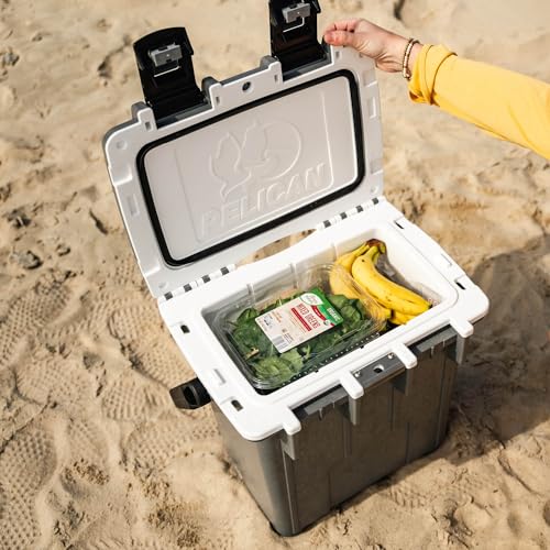 20 Quart Pelican Elite Cooler (White/Gray)