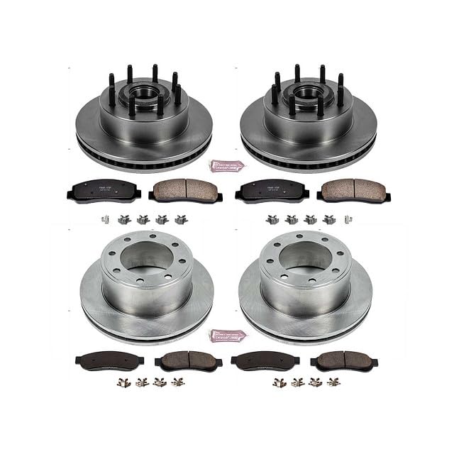 Power Stop Autospecialty KOE5589 Front and Rear Replacement Brake Kit-OE Brake Rotors & Ceramic Brake Pads For Ford F-250 Super Duty 2009-2010 [Model Specific]