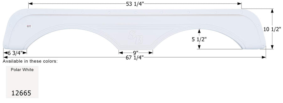 Fender Skirt ICON, Tandem, Sunnybrook, FS2665, Polar White