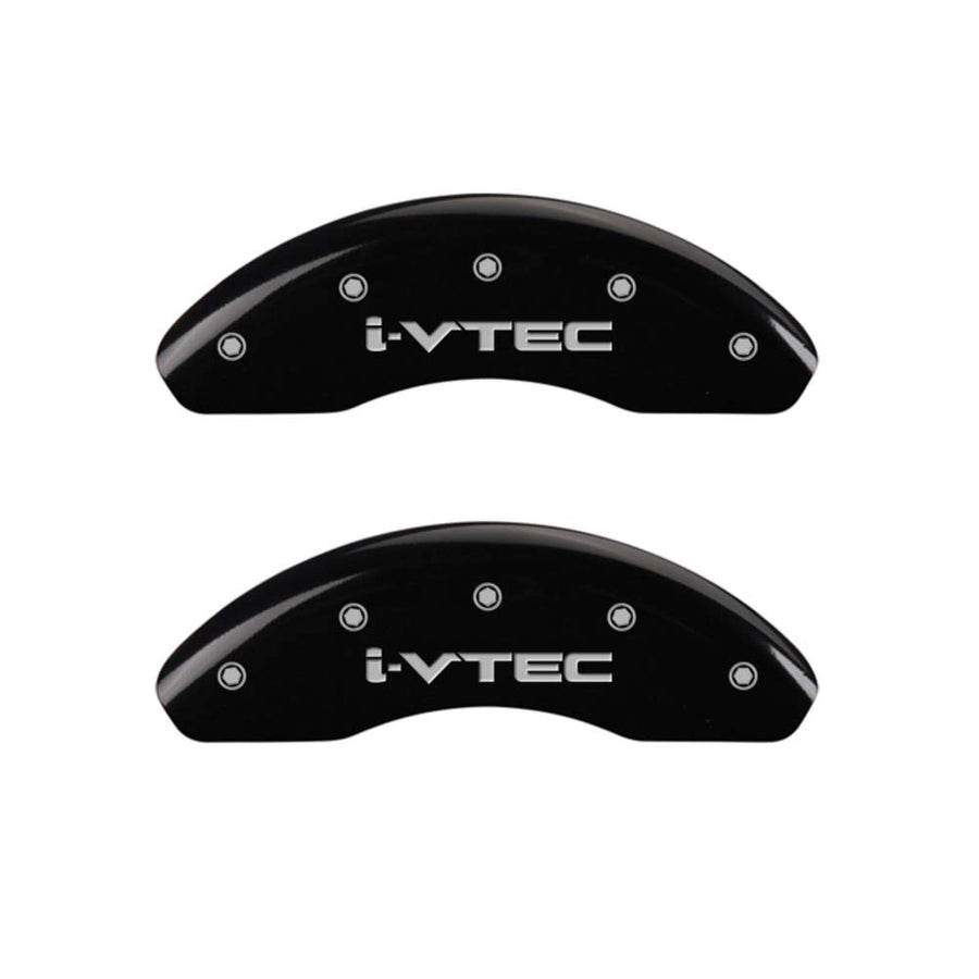 MGP 20223SIVTBK Caliper Covers Black Powder Coat Finish, Silver Characters, Set of 4