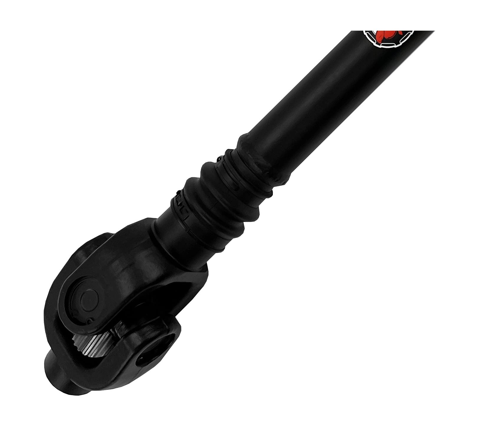 Rear Rugged Propeller Shaft for (2013-14) Can Am Outlander 1000 Max, In Heat Treated Carbon Steel & Powder Coated Black Shafts for Extreme Durability, U-Joints Greased Fittings OEM: 705501259