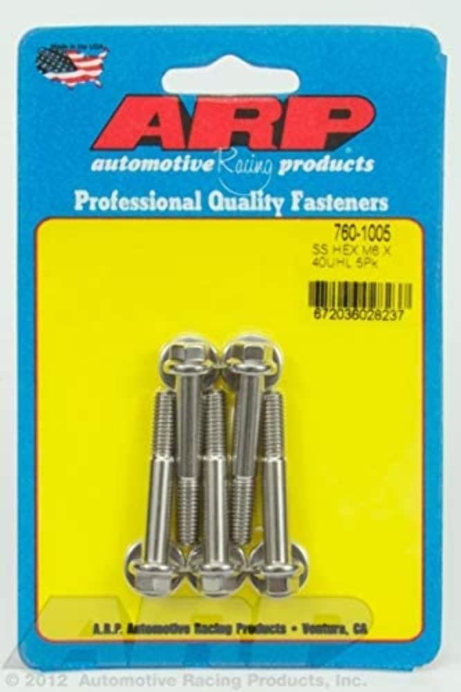 M6 x 1.00 x 40 ARP SS Hex Bolts (5/pkg)