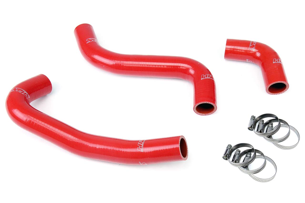 Red HPS 57-1059-RED Silicone Radiator Coolant Hose Kit