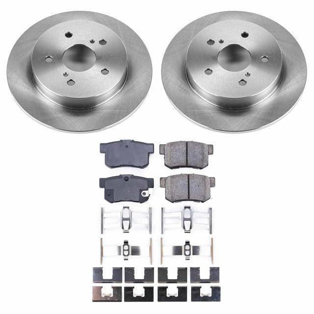 Power Stop Autospecialty KOE5889 Rear Replacement Brake Kit-OE Brake Rotors & Ceramic Brake Pads For Suzuki SX4 2007-2013 [Model Specific]