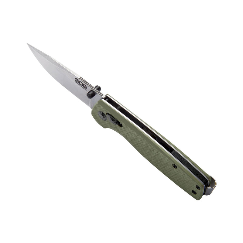SOG Hunting High Carbon Steel Ambidextrous EDC Carry 2.95' Sharp Blade Terminus XR OD Green Folding Knife