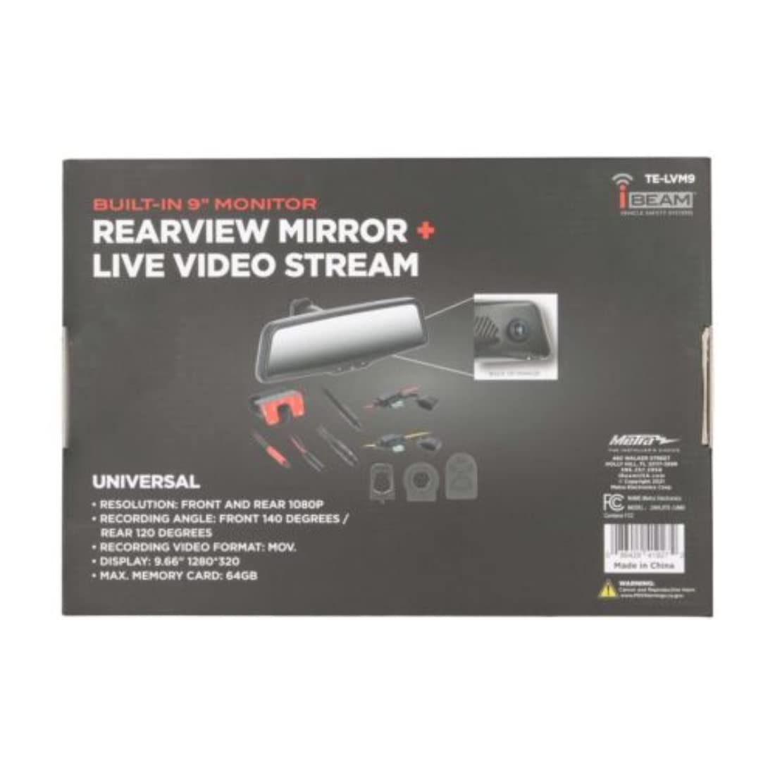 9" Live View Streaming Rearview Mirror (TE-LVM9) Ibeam