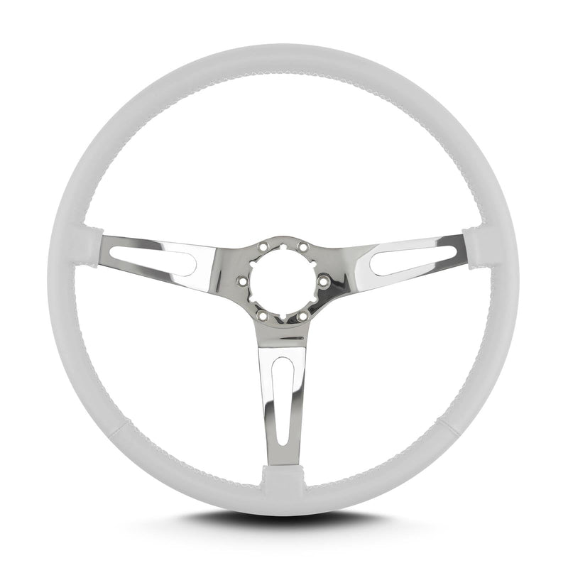 Teardrop Lecarra 66310 15" Polished Thin Grip White 3 Spoke