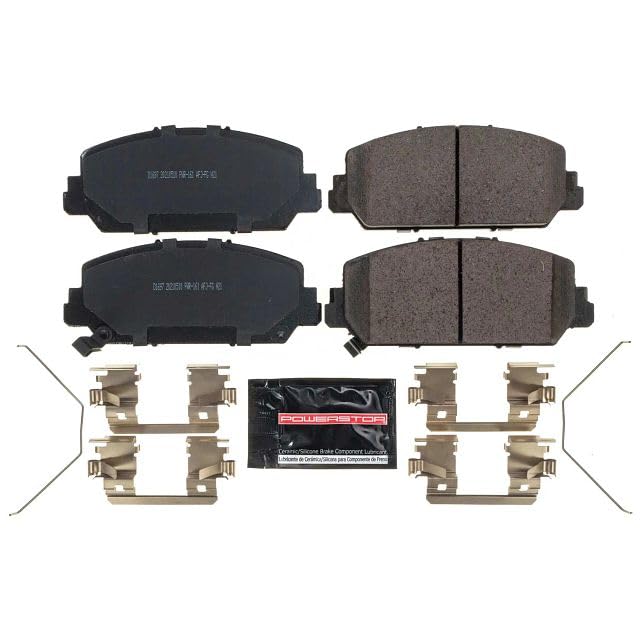 Power Stop Z23-1697 Z23 Evolution Sport Carbon Fiber Infused Ceramic Brake Pads with Hardware For Acura ILX, Acura RDX, Acura RLX, Honda Accord, Honda Civic [Model Specific]