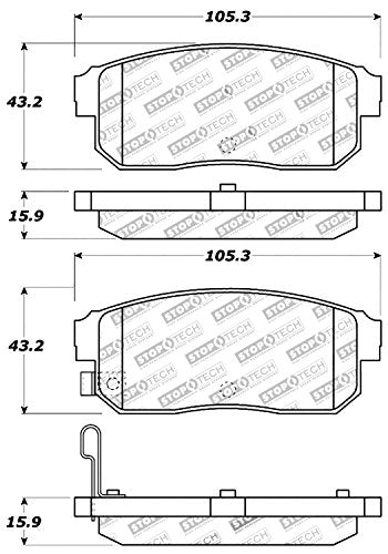 Sport Brake Pads StopTech 309.09000 with Shims and Hardware