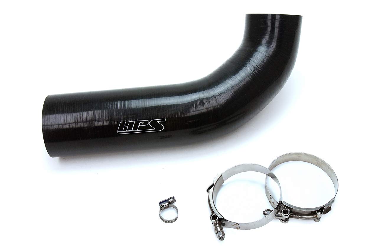 Black Silicone HPS Performance Air Intake Hose Kit Post MAF Tube Compatible with 2012-2017 Jeep Wrangler JK & Unlimited 3.6L V6, 57-1639-BLK