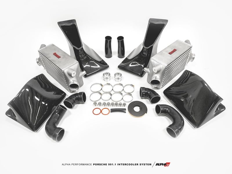 Porsche 991.1 ALPHA Intercooler Kit With Carbon Fiber Shrouds