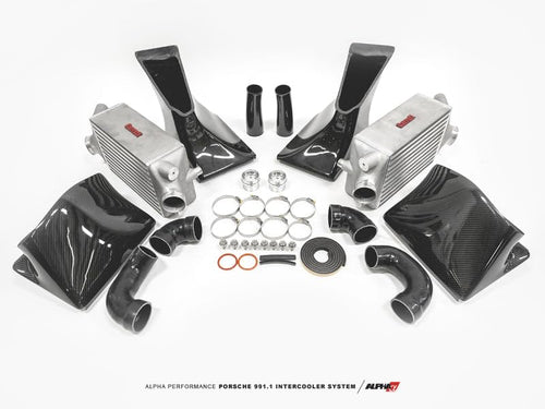 Porsche 991.1 ALPHA Intercooler Kit With Carbon Fiber Shrouds