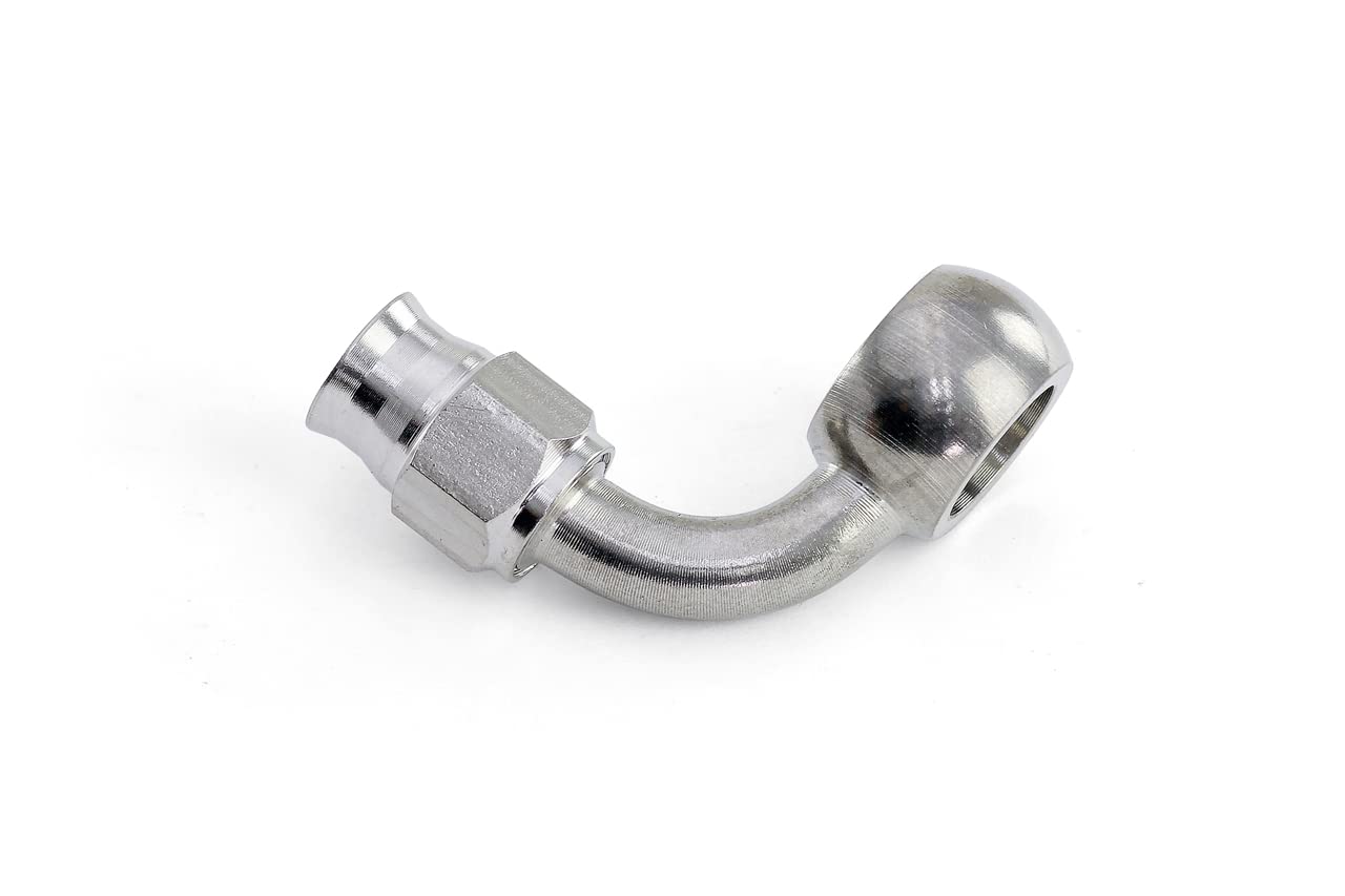 90 Degree HPS Performance 10mm Banjo -3 Stainless AN Hose End, 350-9003SSB