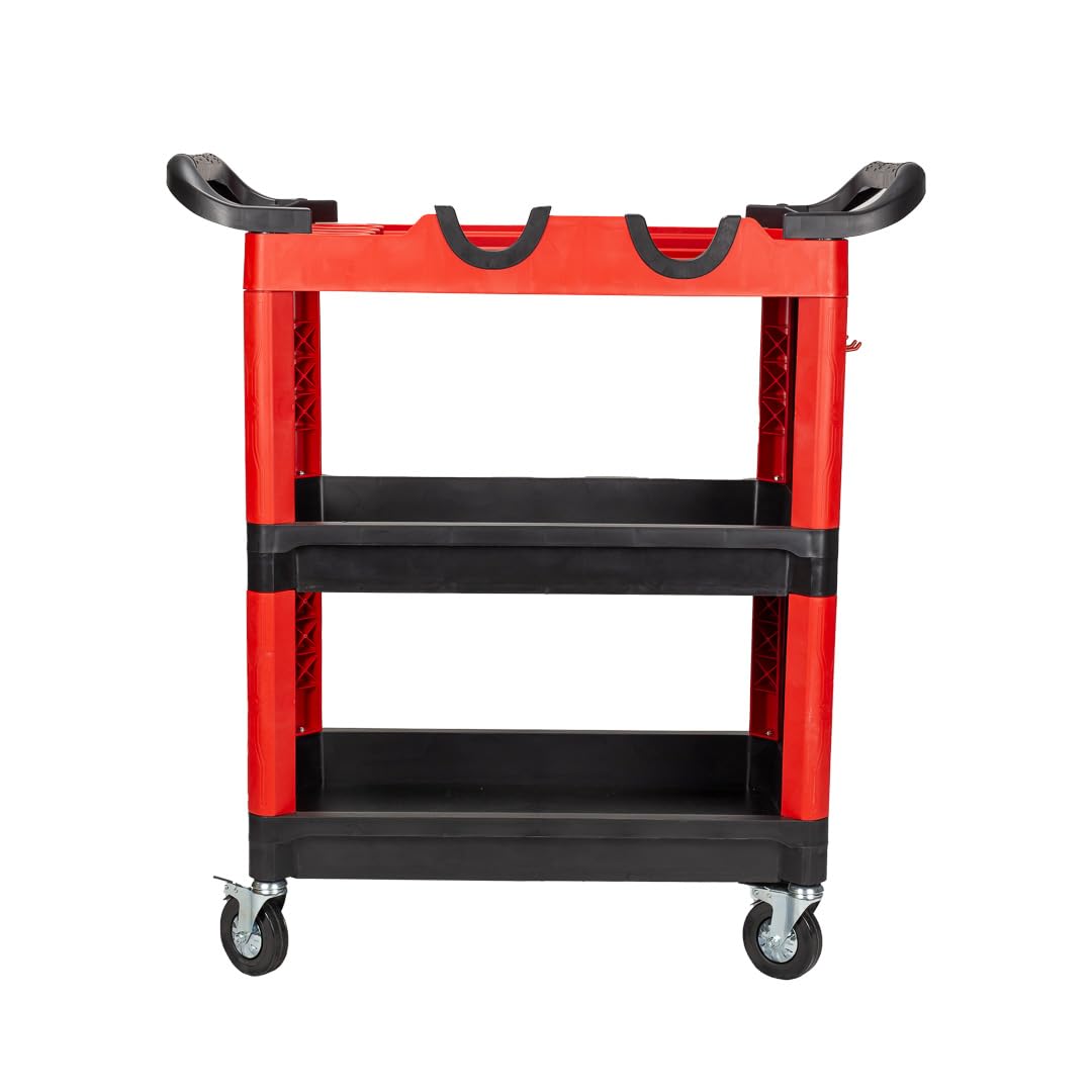 Maxshine Heavy Duty Premium Detailing Cart - Car Detailing Cart, Detail Cart for Auto Detailing, Car Wash Organizer with Storage and Brush Holder