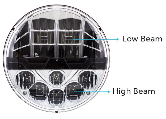 HLED795 Brothers Trucks LED Headlight - High Power - 7 inch - Each