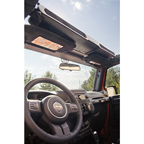 Overhead Storage Console Rugged Ridge for Jeep Wrangler YJ/TJ/JK | Thermoplastic Olefin (TPO), Black | 13551.14 | Fits 1987-2018 Jeep Wrangler YJ/TJ/JK