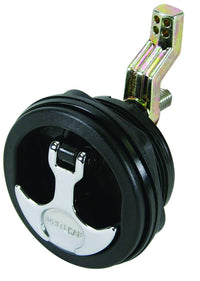 S-0226BC Whitecap T-Handle Latch with Keyed Lock - Black 3" Diameter