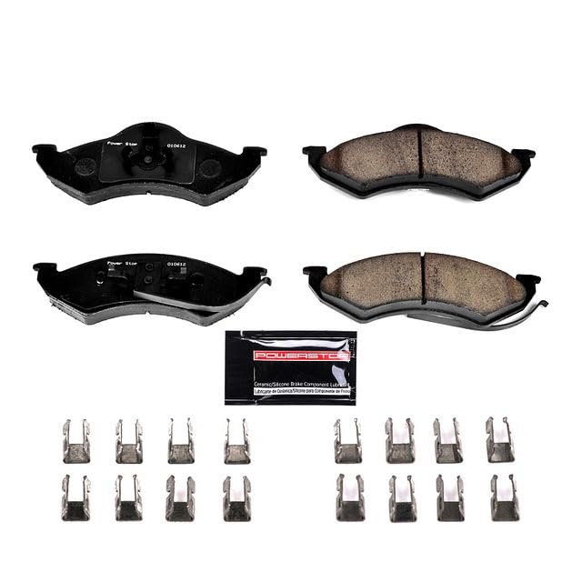 Power Stop Z23-746 Z23 Evolution Sport Carbon Fiber Infused Ceramic Brake Pads with Hardware For Dodge Dakota 1999, Dodge Durango 1998-1999 [Model Specific]