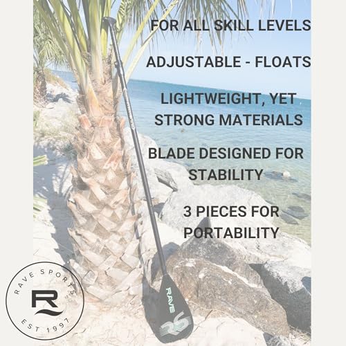Adjustable Rave Sports 02575 Aluminum Paddle 69"-85"